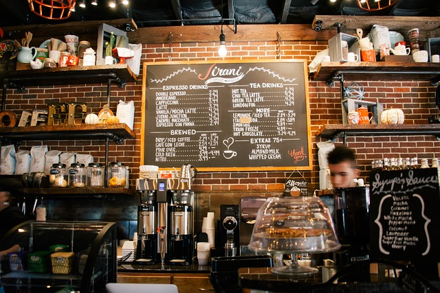 coffee shop layout and commercial space