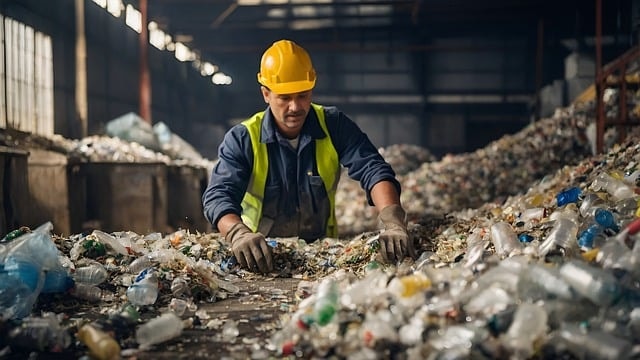 waste materials for the recycling process