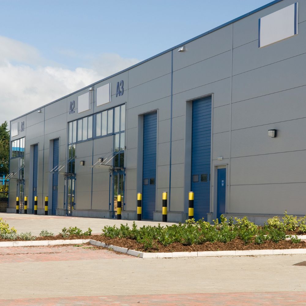 Aerial view of multi-tenant logistics hub within an Australian industrial estate