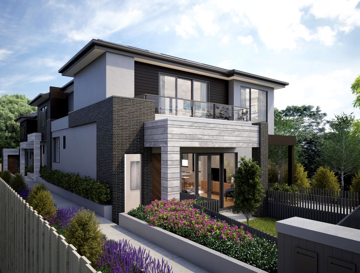 Completed townhouse development funded with mezzanine finance arranged by Smart Business Plans