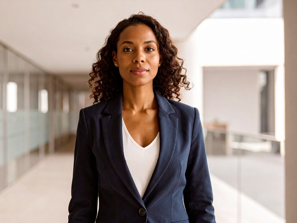 Property owner outside a strata-titled office suite within a multi-tenant Australian professional building