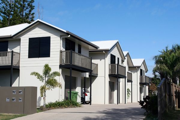 Townhouse development under construction in Australia