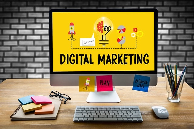 business plan template includes business overview and digital marketing